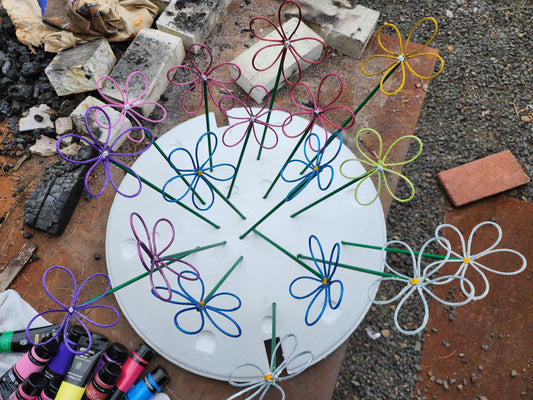 Steel Flower Sculpture